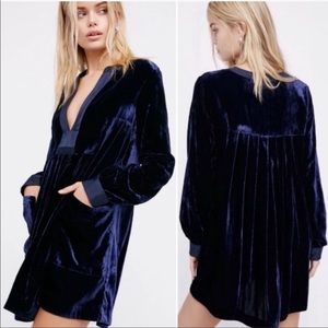 Free People Choose Me Velvet Mini Dress